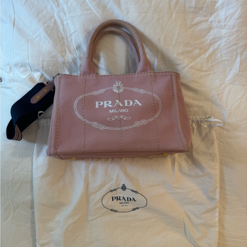 Prada Blush Pink Canvas Tote